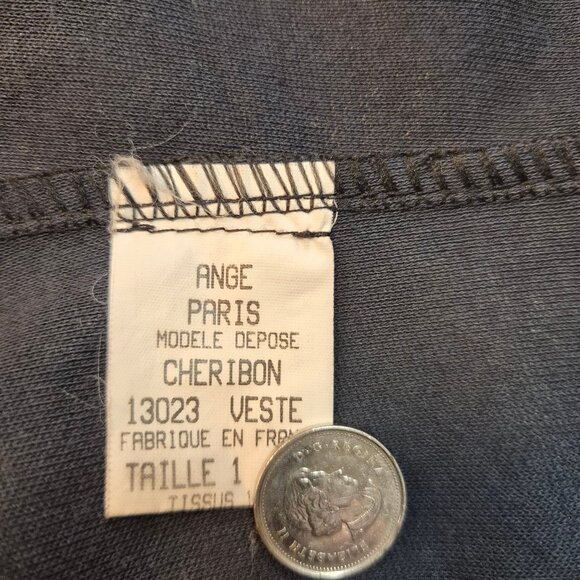 Vintage An'ge Paris Faux Leather & Faux Fur Jacket France Y2K Matrix Minimalist - Picture 5 of 7